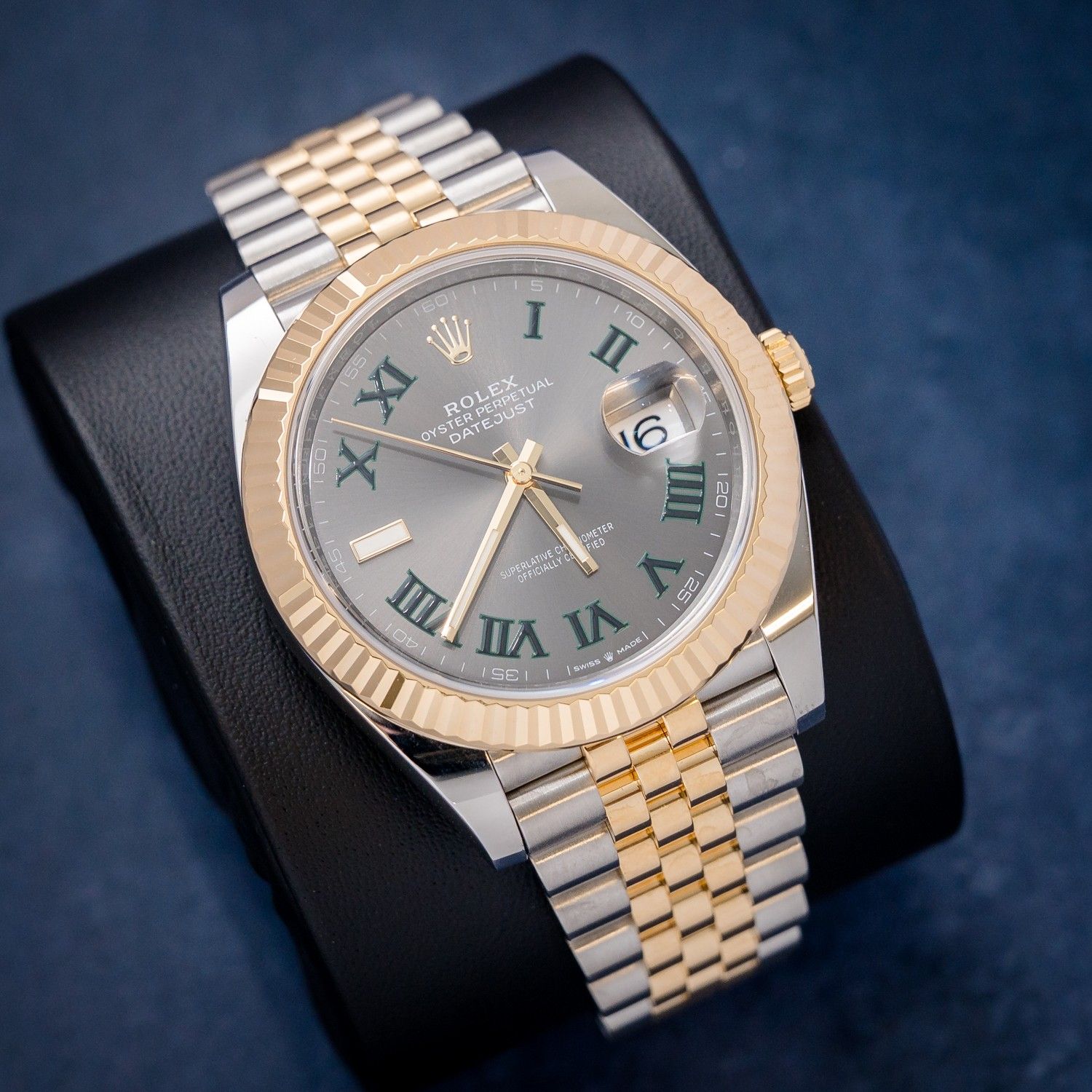 Rolex Datejust 41MM (126333) - "Wimbledon" Steel & Yellow Gold - Jubilee Brac - 2025 Card & Box