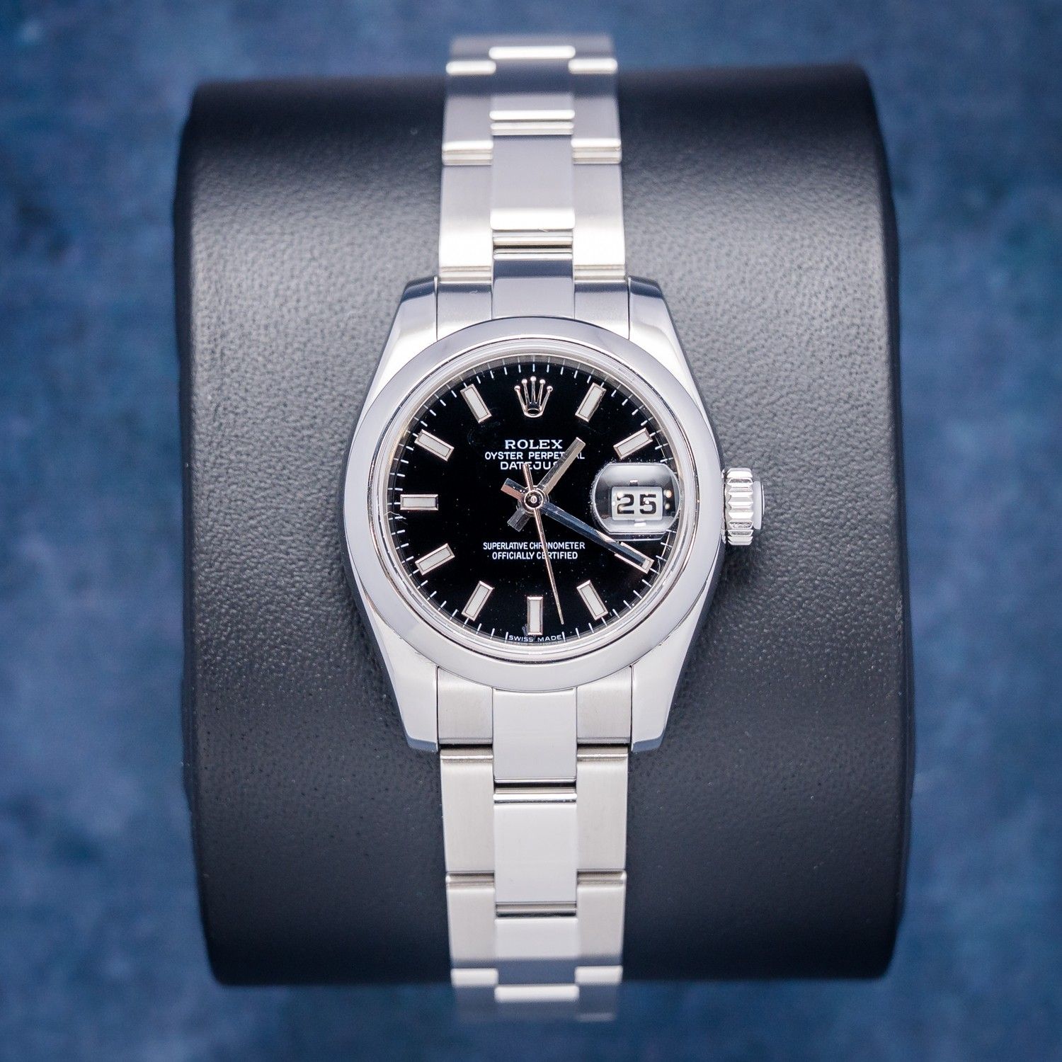 Rolex Datejust 26MM (179160) Steel - Oyster Bracelet - Black Index Dial - Watch & Box