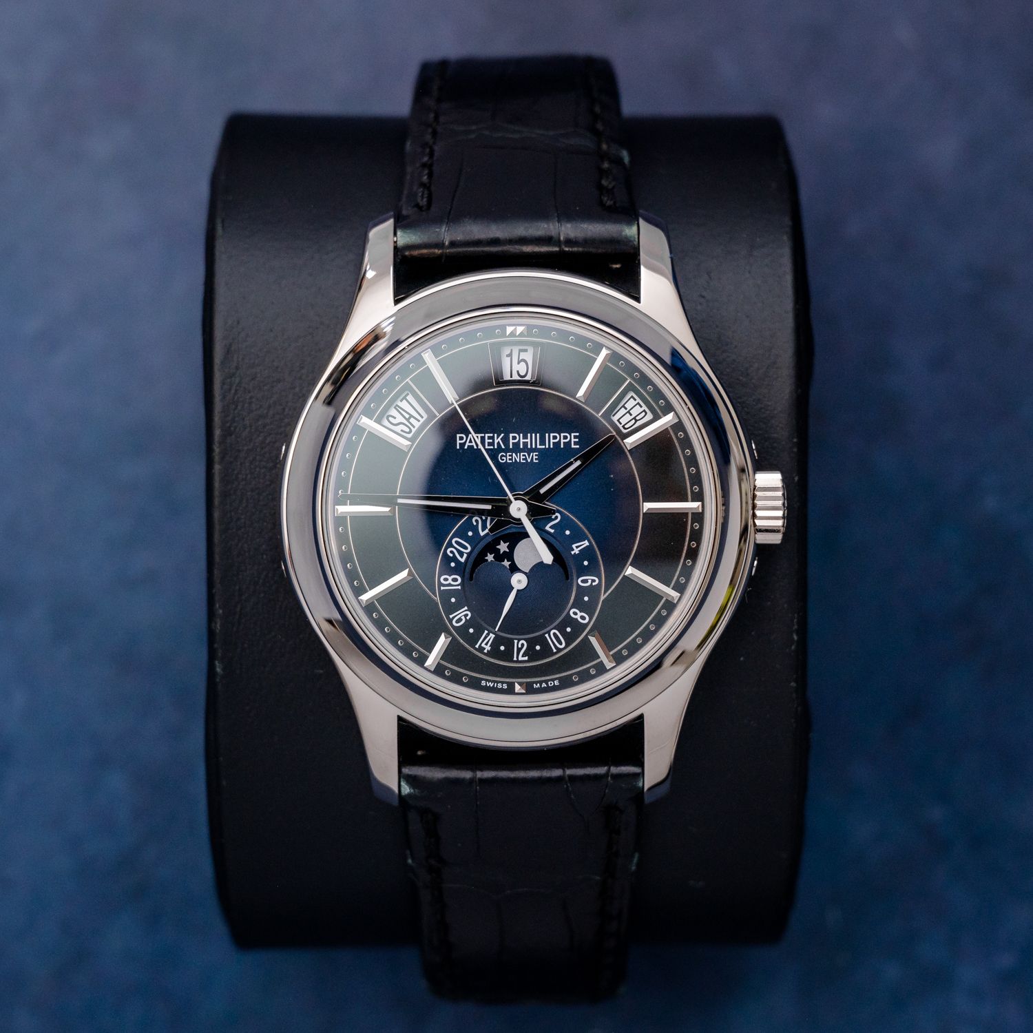 Patek Philippe Perpetual Calendar 41MM (5205G-013) - White Gold - Blue Dial - Perpetual Calendar (234 Mov't) - Tang Buckle