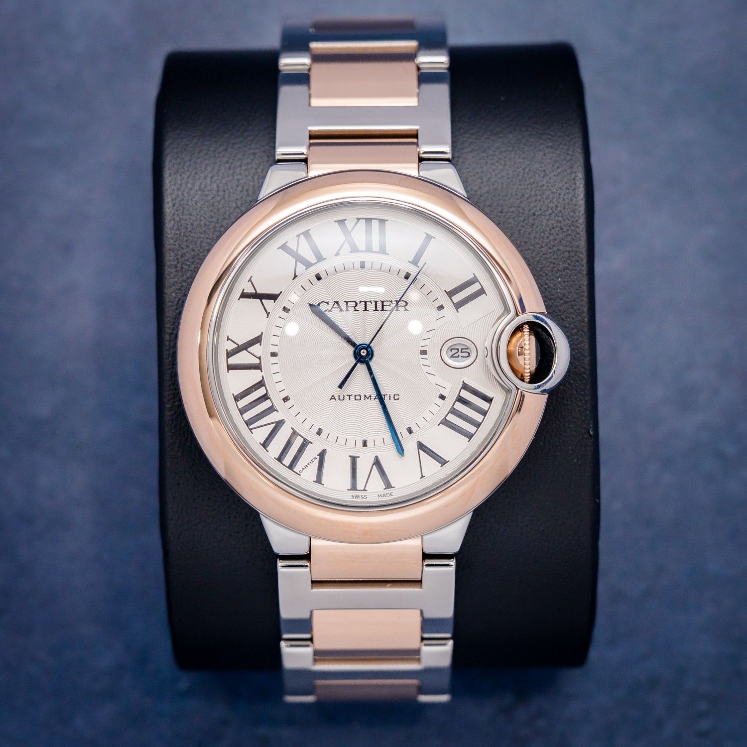 Cartier Ballon Bleu 42MM - (W2BB0004) Steel & Rose Gold - White Roman Dial - Watch & Box