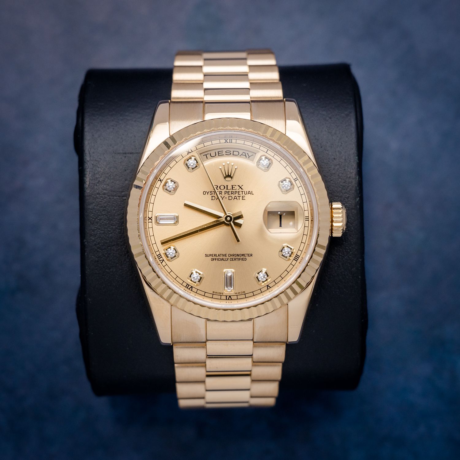 Rolex Day Date 36MM (118238) Presidential Yellow Gold - Champagne Diamond Dial