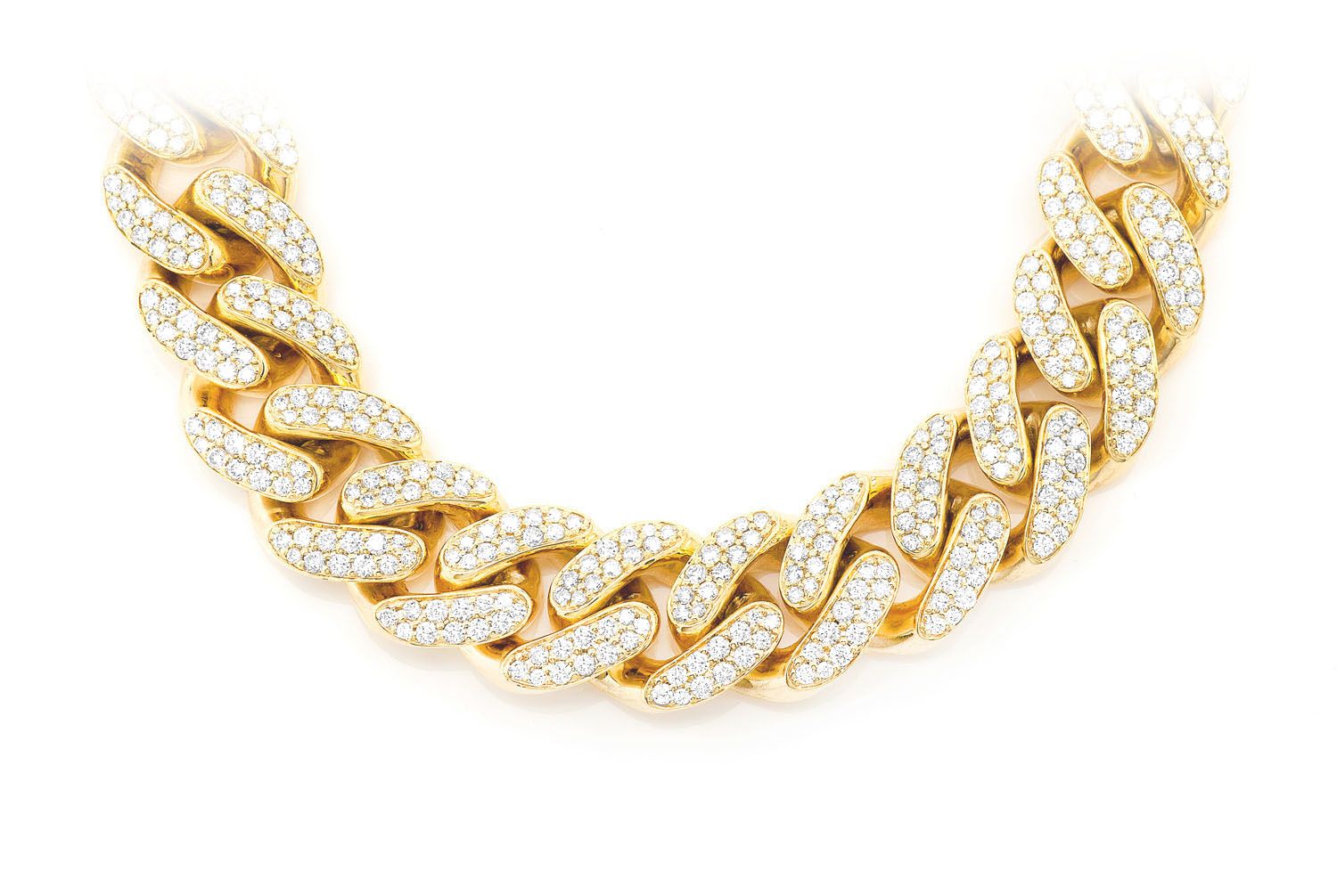 Icebox - 18MM Miami Cuban Diamond Necklace 14k Solid Gold 37.00ctw