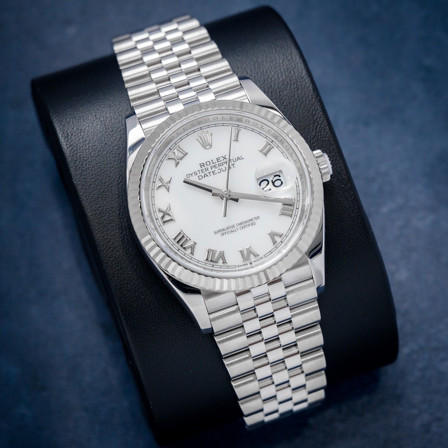 Rolex Datejust 36MM (126234) - Steel & White Gold - White Roman - 2024 Card & Box
