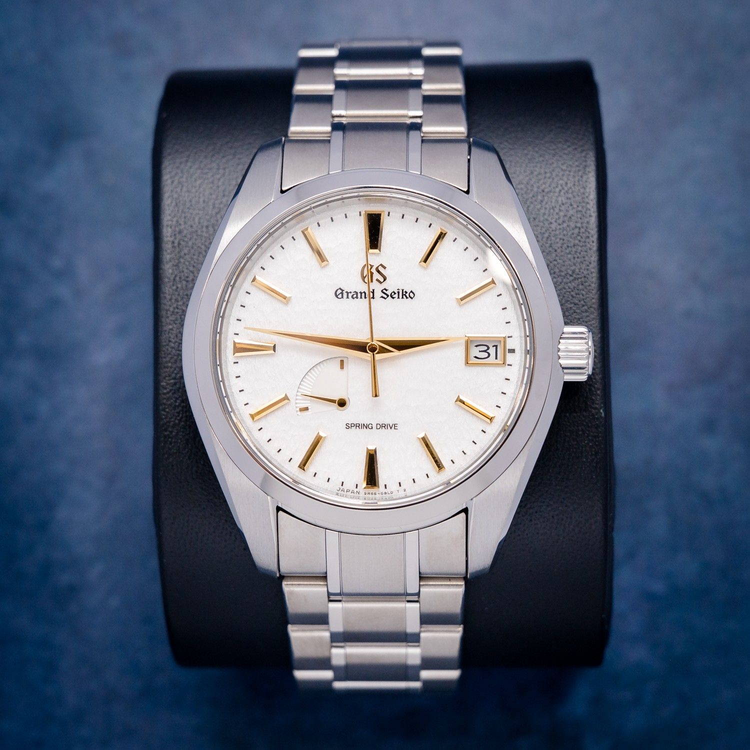 Grand Seiko Heritage Collection Spring Drive Titanium White W/ Gagrand Seiko Heritage Spring Drive 40MM (9R65-0AE0) Titanium - Gold Accent Dial & Hands - Barcode Tag & Watchold Stick Dial + Tag