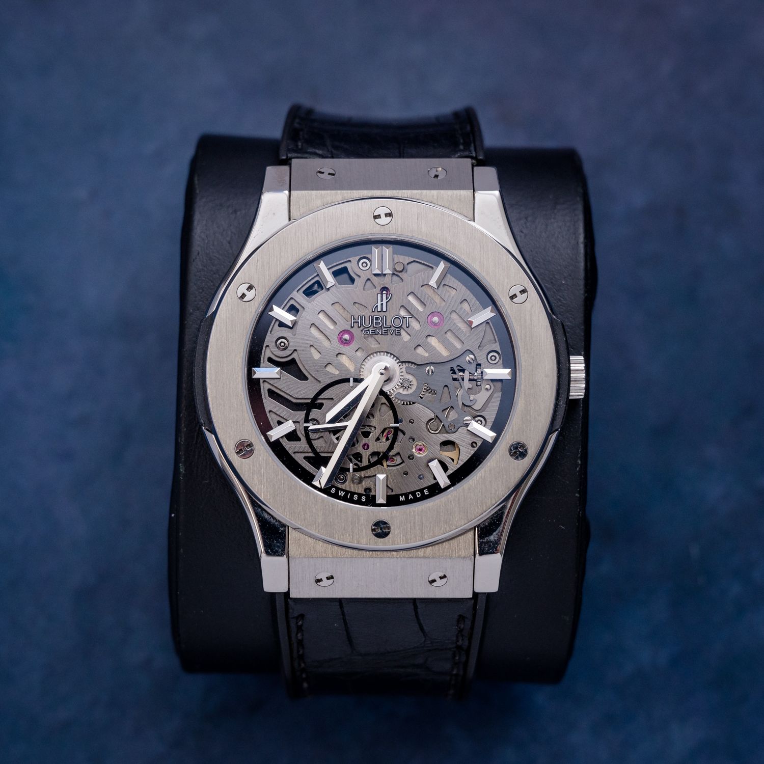 Hublot Classic Fusion 45MM (515.NX.0170.LR) - Skeleton Ultra Thin Titanium - Manual Wind - Watch & Box