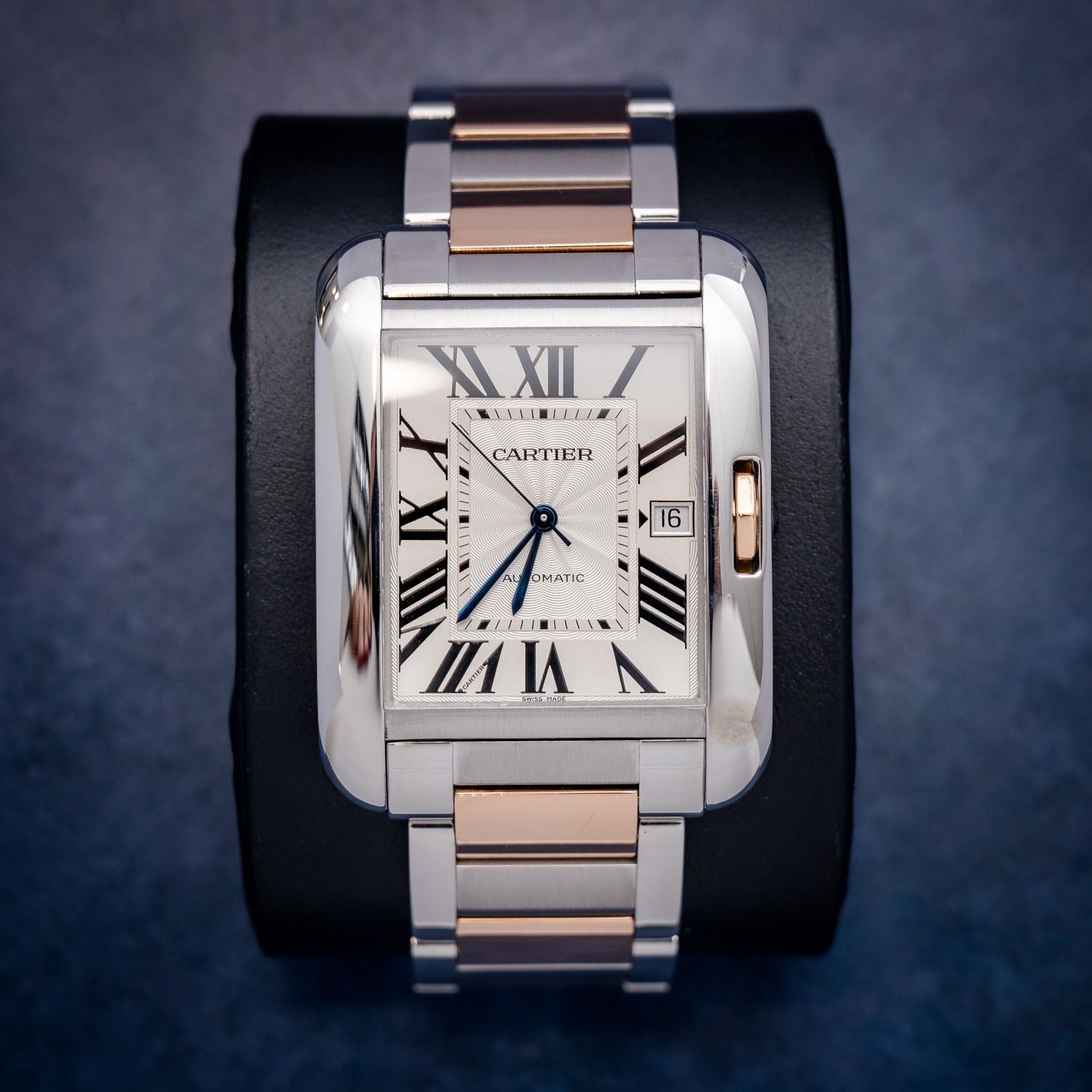 Cartier Santos Tank Anglaise 35x37MM (W5310006) - Steel & Rose Gold - Watch & Box