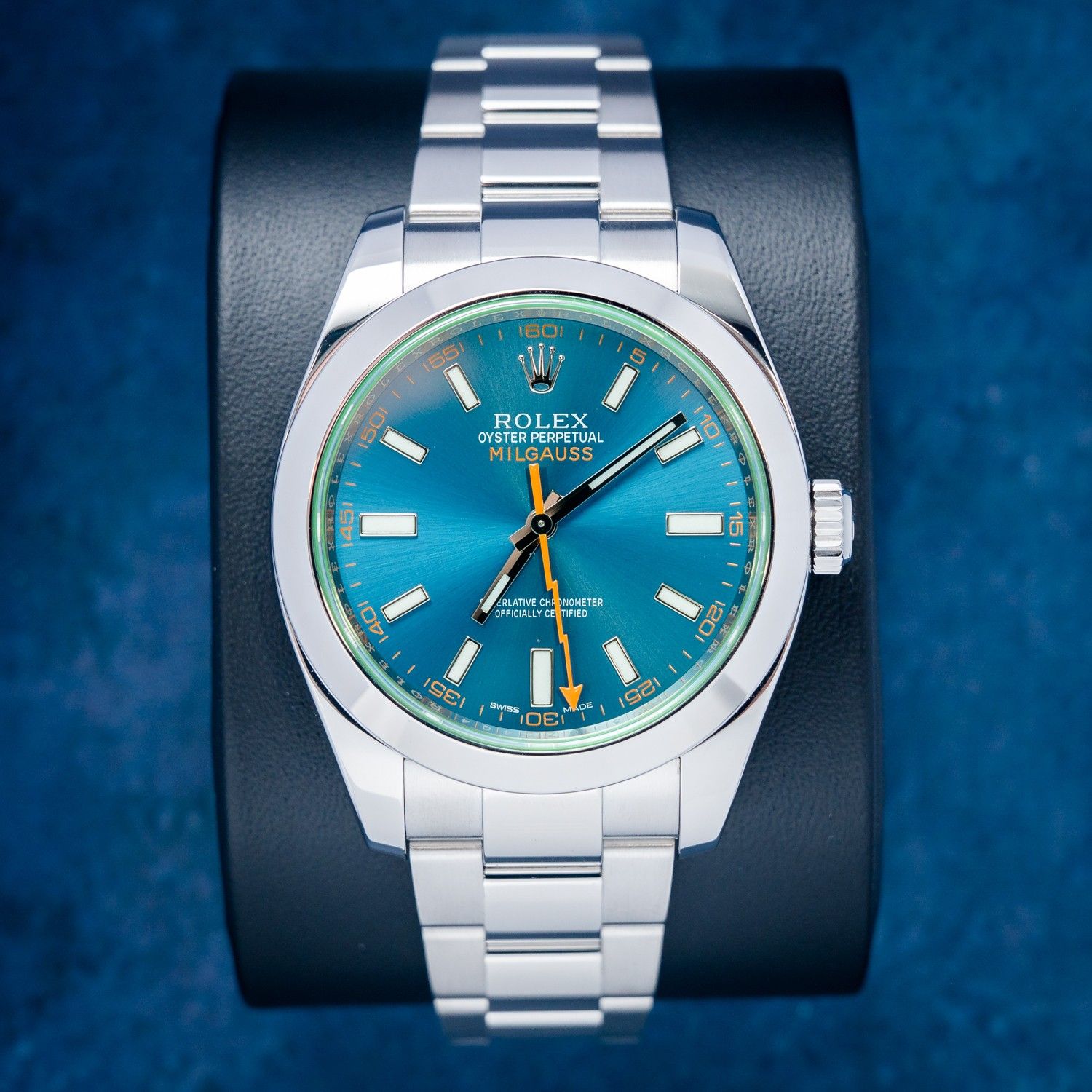 Rolex Milgauss 40MM (116400GV) Blue Dial / Green Crystal - 2016 Card+GT & Box