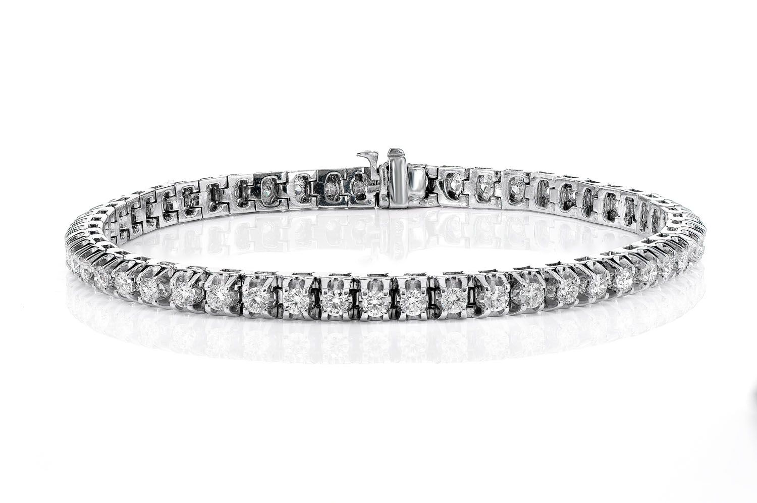 送税込【King Ice】12mm PYRAMID STUDDED TENNIS BRACELET☆国発 King-Ice-6mm-Baguette-Silver-