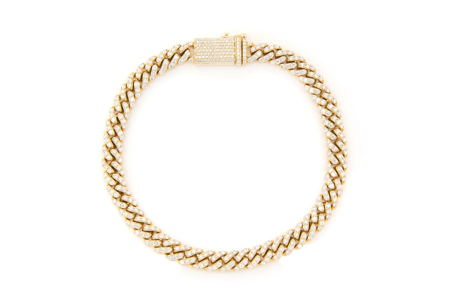 Icebox - 4MM Miami Cuban Diamond Bracelet 14k Solid Gold 1.50ctw