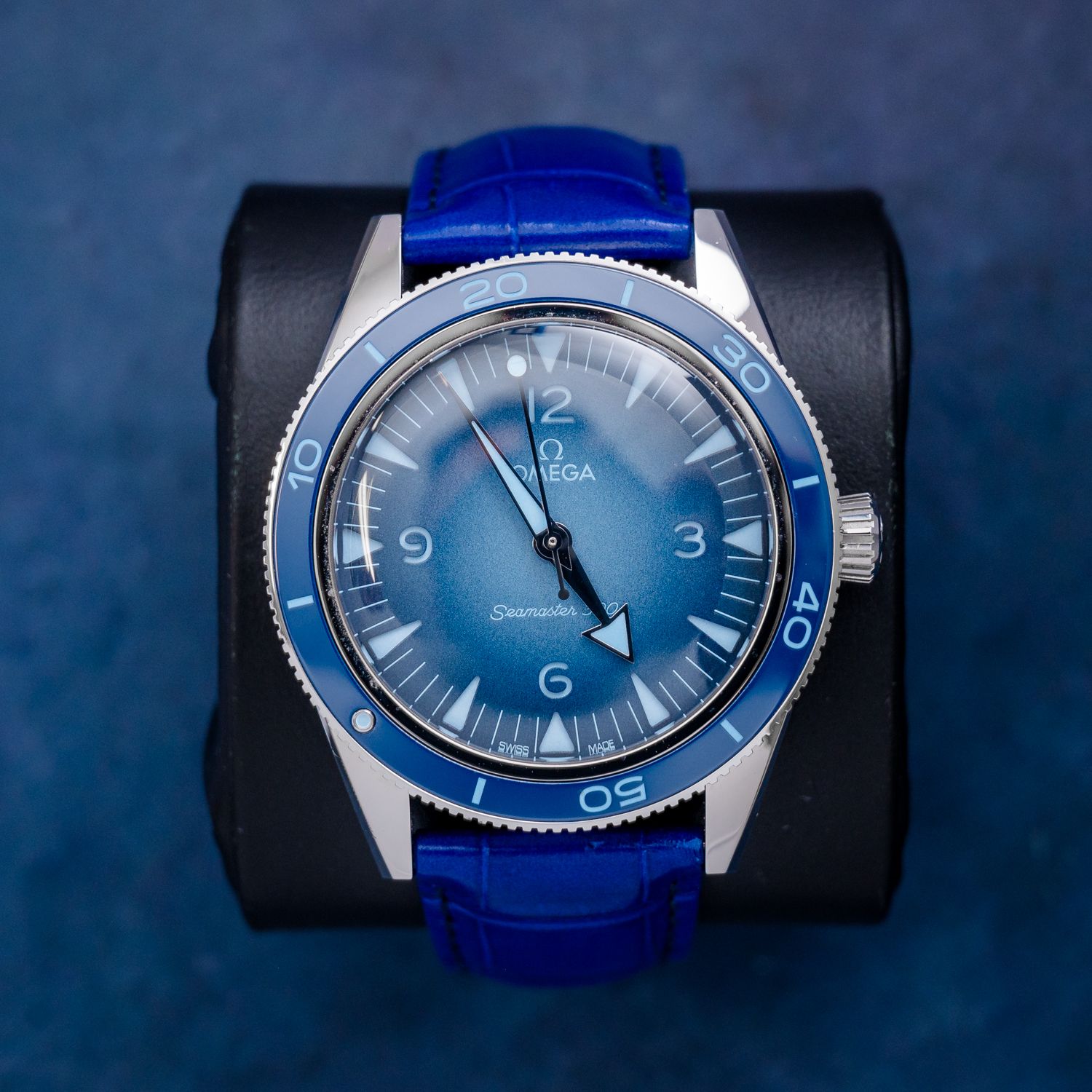 Omega Co-axial Seamaster 300 41MM (234.30.41.21.03.002) 75th Anniversary Heritage Blue Leather - Watch & Box