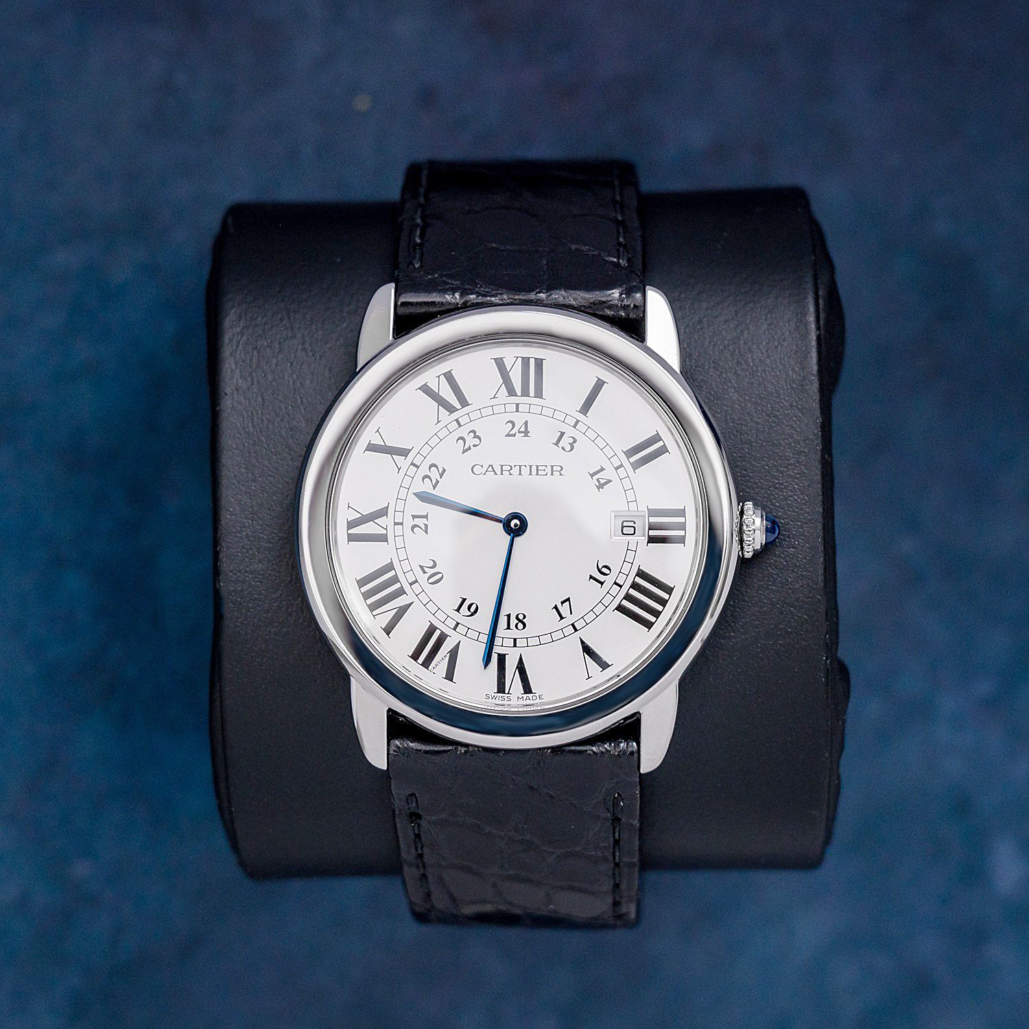 SWISSWATCHES - - Cartier 36MM (3603 / W6700255) Black Leather