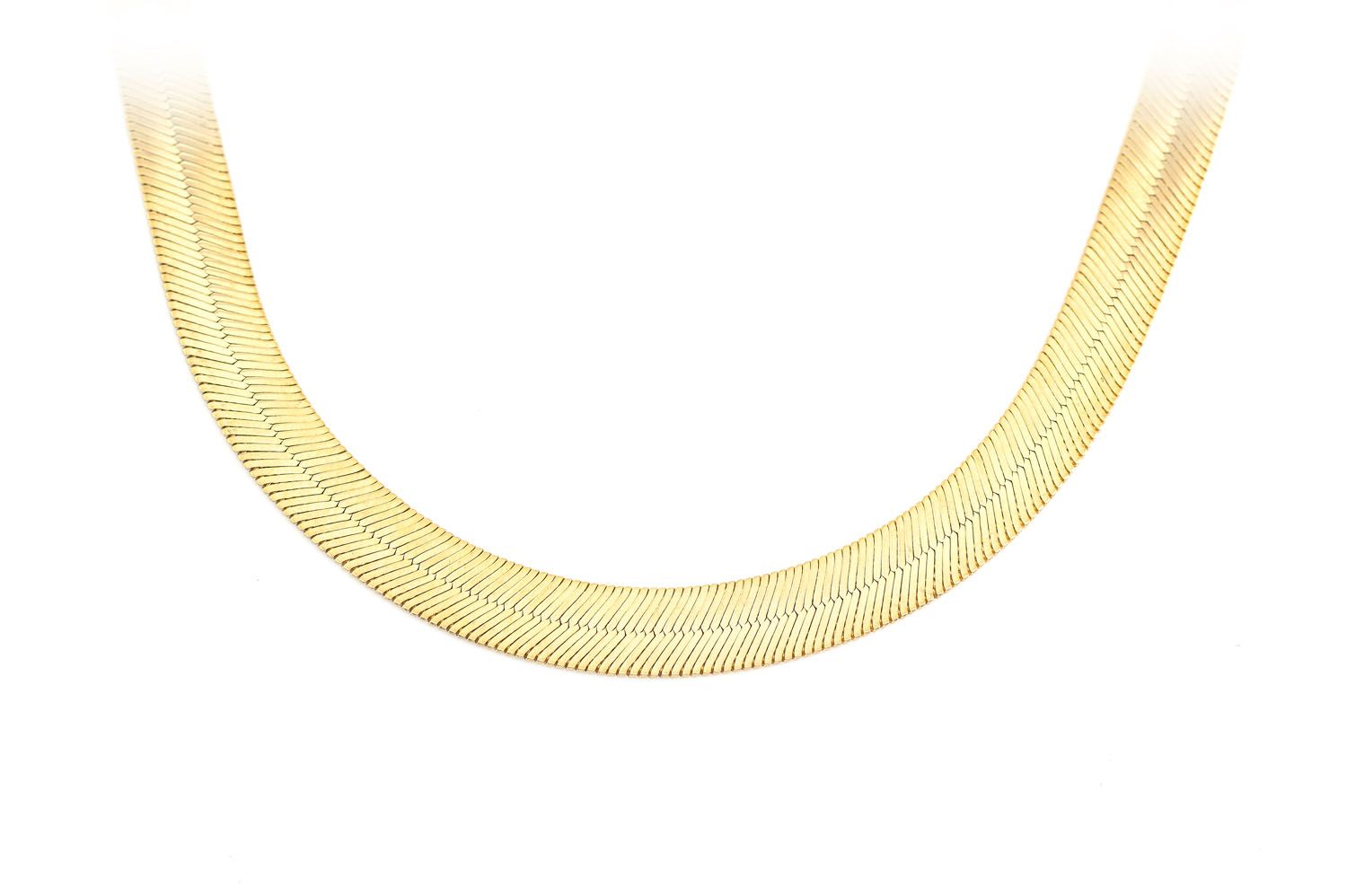 Icebox - 6.5MM Herringbone 14k Solid Gold Chain 20in