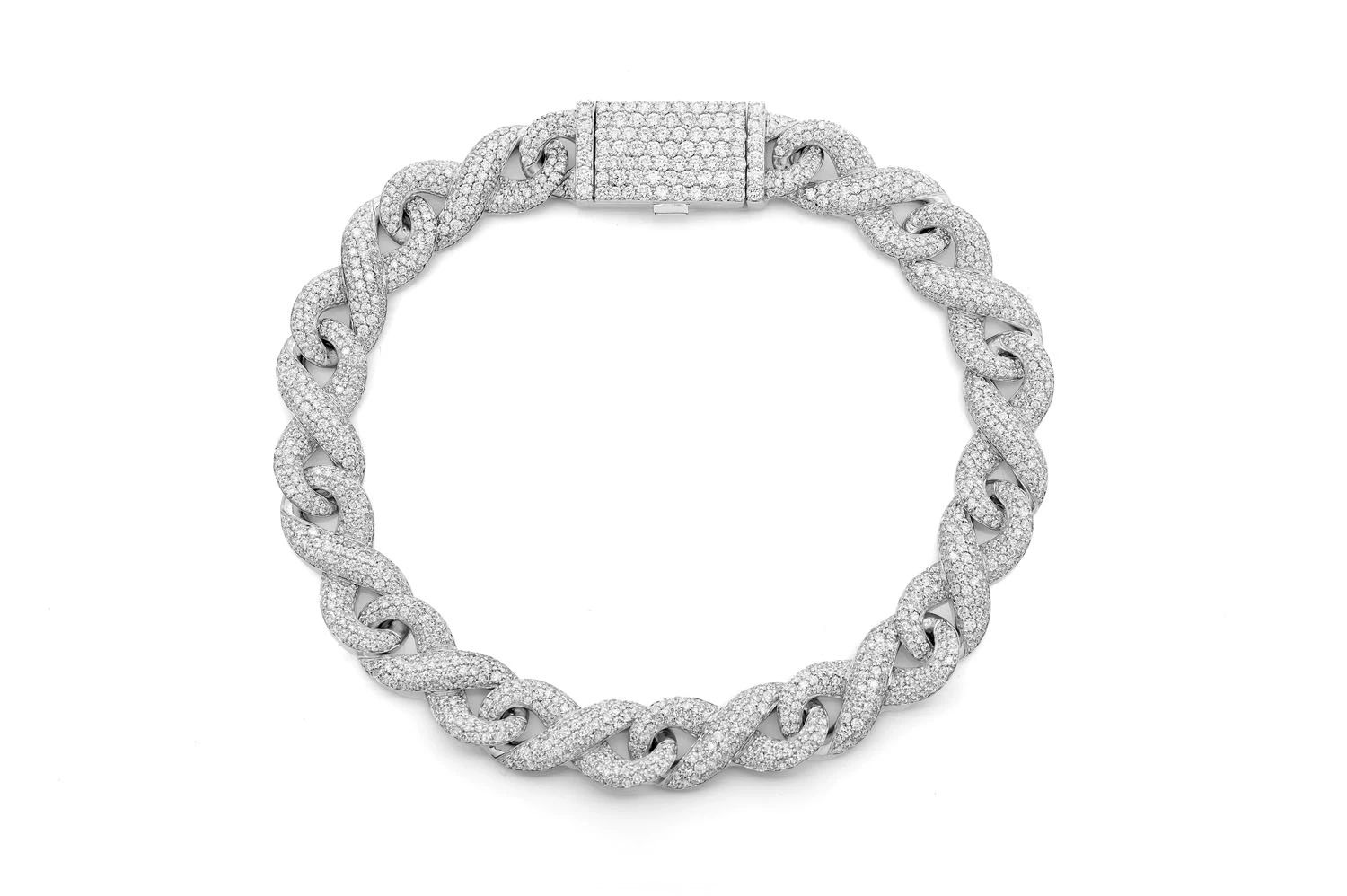 Sparkling Cross Links LuxeFlex 11mm Cross Link Tennis Bracelet