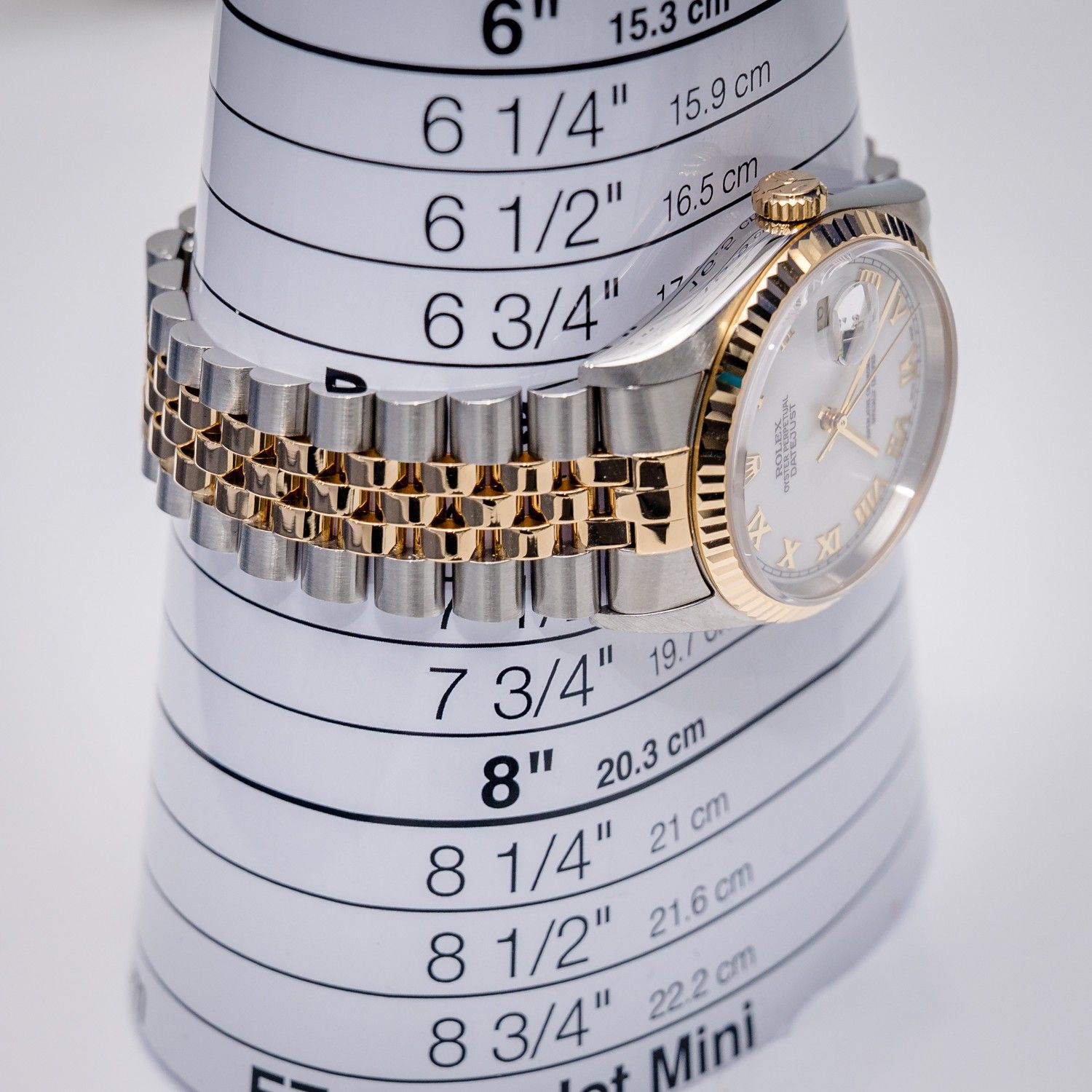 Rolex Datejust (16233) 36MM - Steel & Yellow Gold - White Roman - Jubilee Brac - 1990 Papers & Box