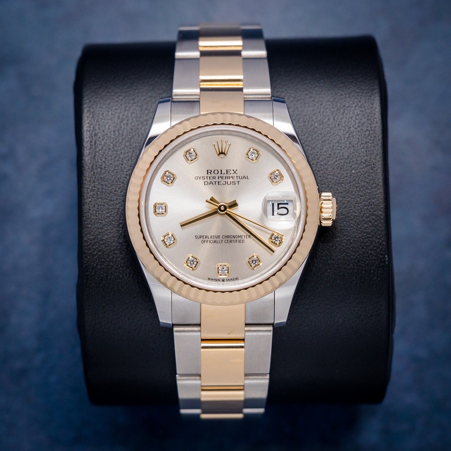 Rolex Datejust 31MM (278273) - Steel & Yellow Gold - Silver Diamond Dial - Oyster Brac - 2020 Card+WT & Box