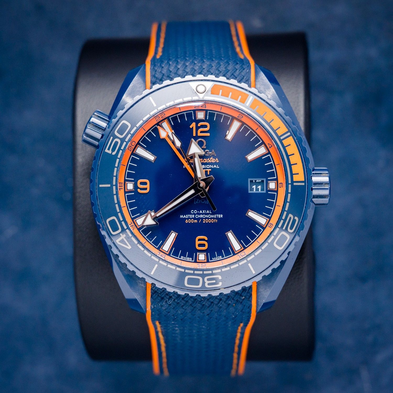 Omega Seamaster Planet Ocean 600m 45.5MM - Blue Ceramic - Blue Rubber Strap