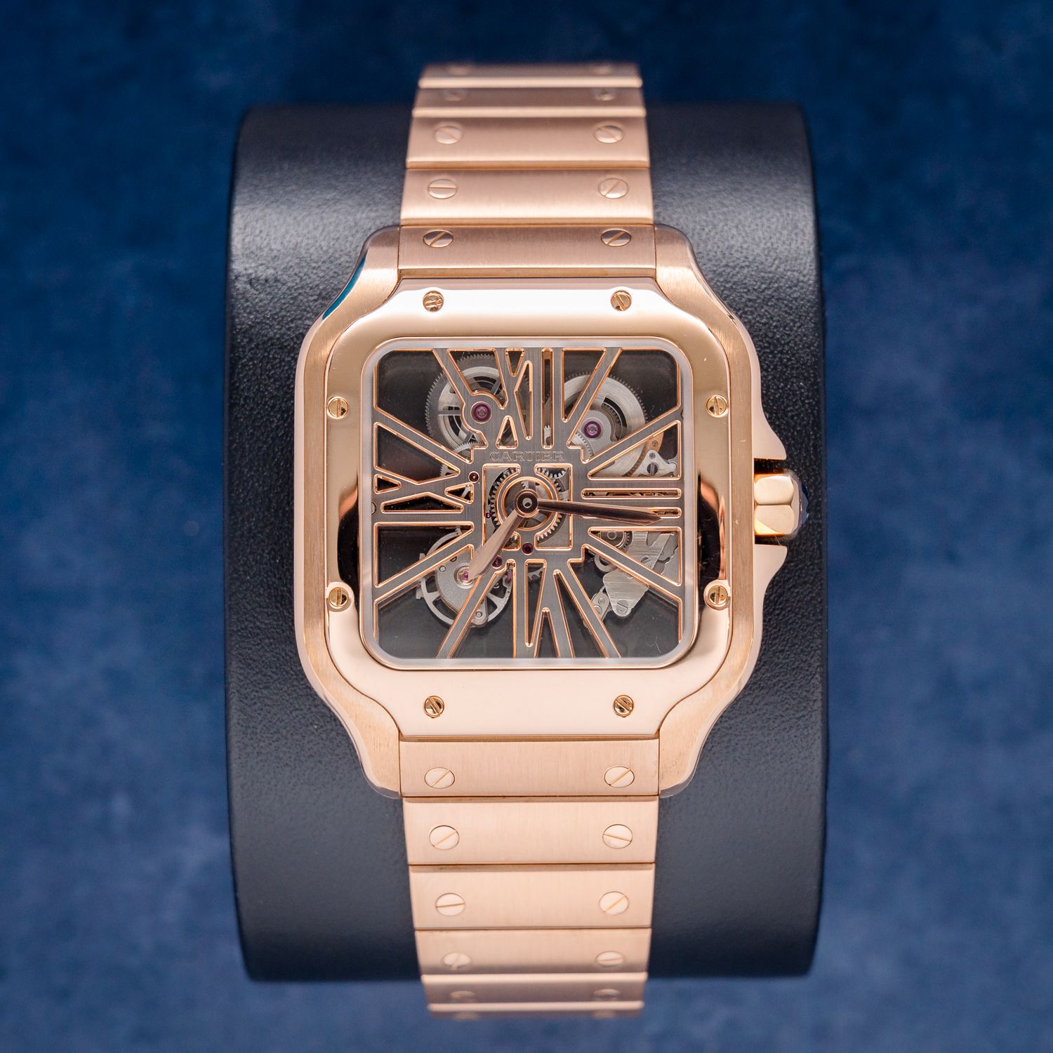 Cartier Santos Skeleton 40MM (WHSA0016) Rose Gold - Box & Papers