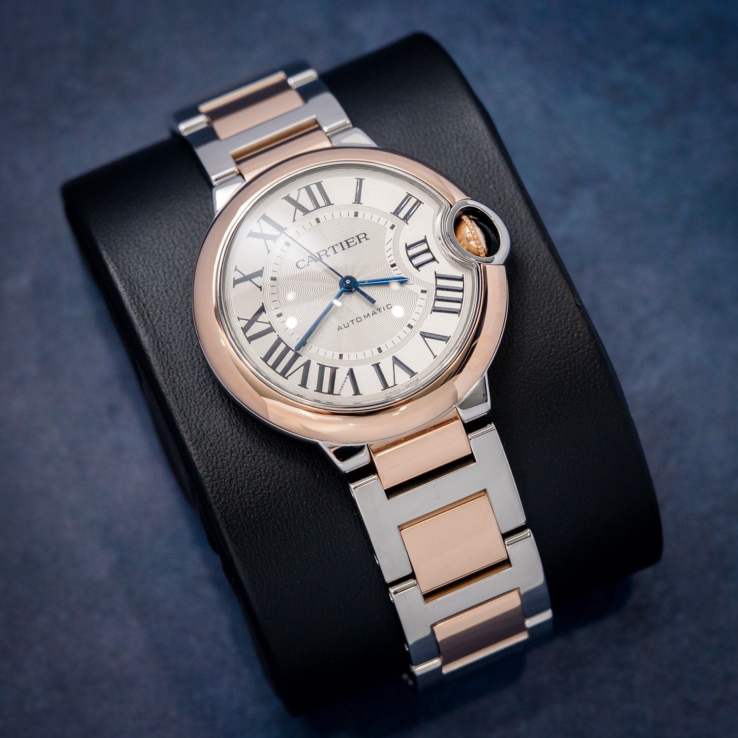 Cartier Ballon Bleu 36MM (W2BB0003) Steel & Rose Gold - White Roman Dial - Undated Card & Box