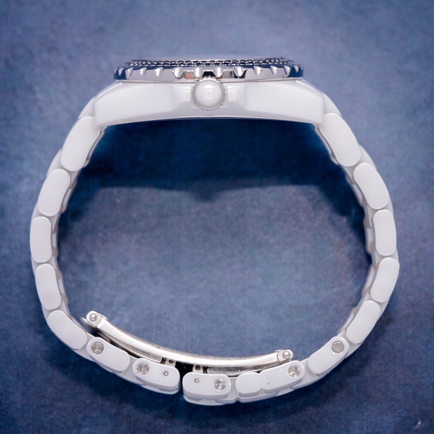 Chanel J12 - White Ceramic - Black Diamond Bezel - Watch Only