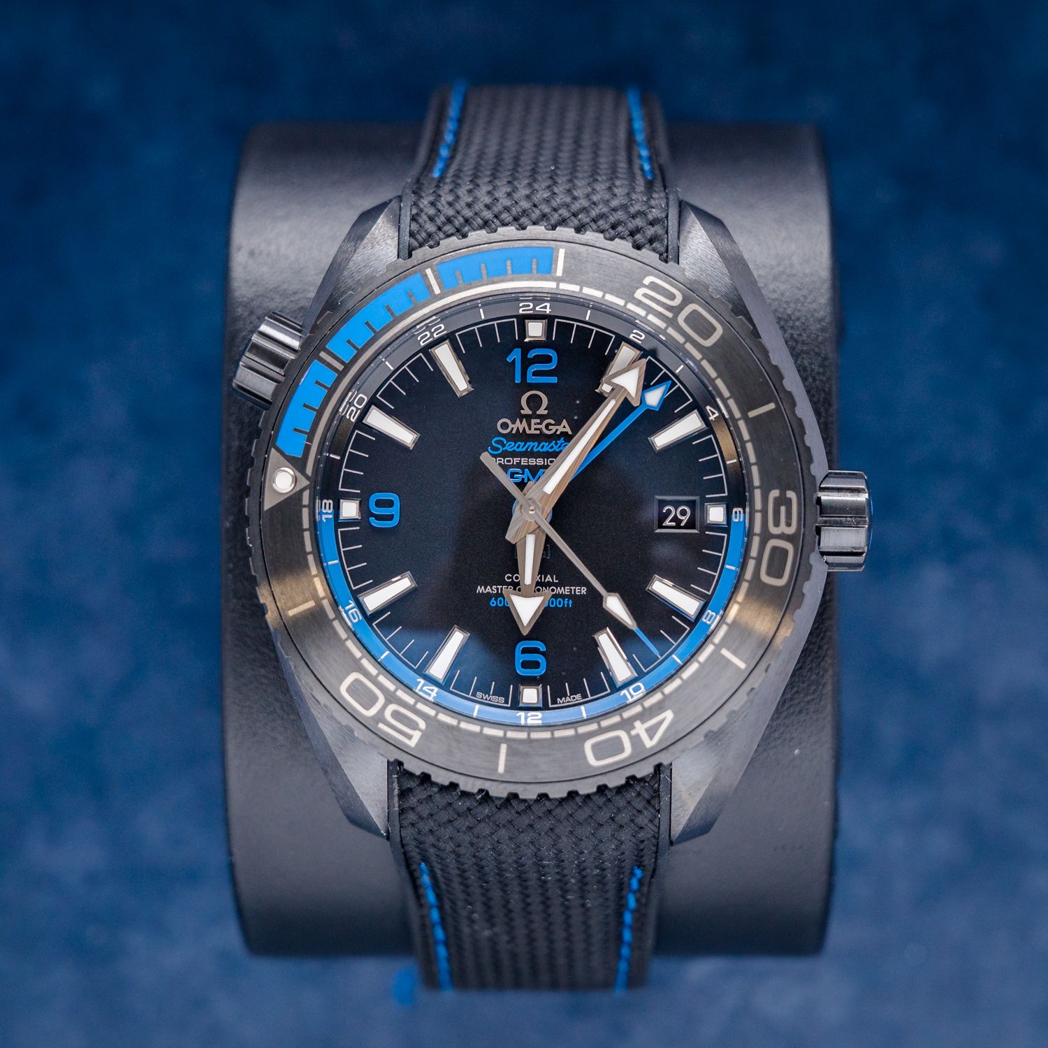 Omega Seamaster Planet Ocean 45MM (215.92.46.22.01.002) Ceramic "Batman" Black & Blue - Watch Only