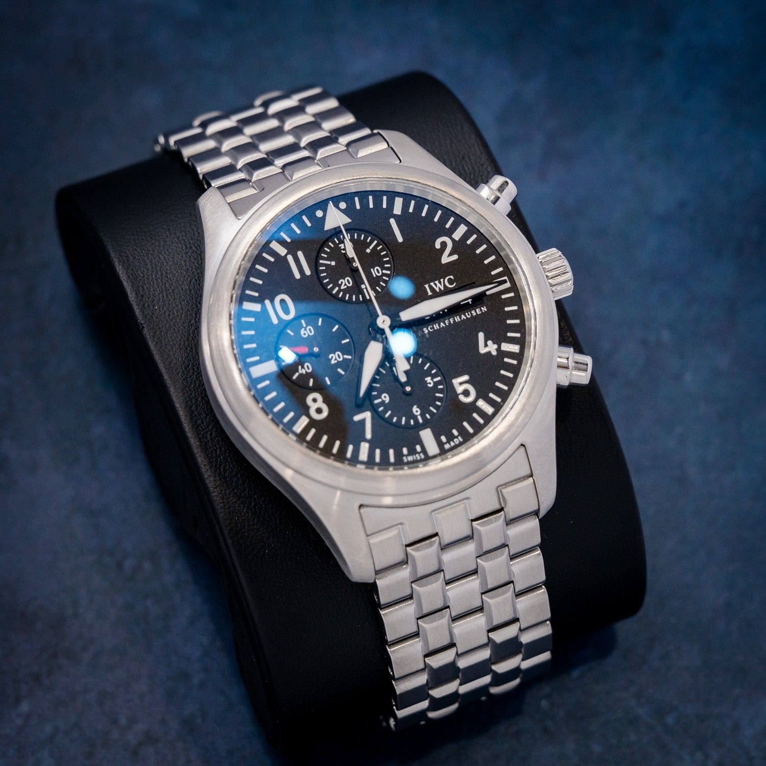 Iwc Schaffhausen 41MM (IW371704) Pilot's Watch Chronograph - Steel Bracelet - Watch & Card