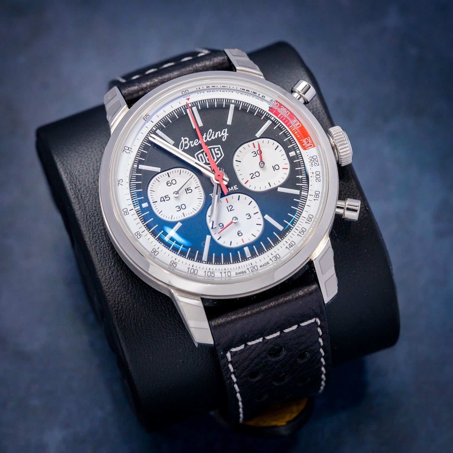 Breitling X Deus 41MM (AB0176) Steel - Chrono Black Leather Strap - Watch Only