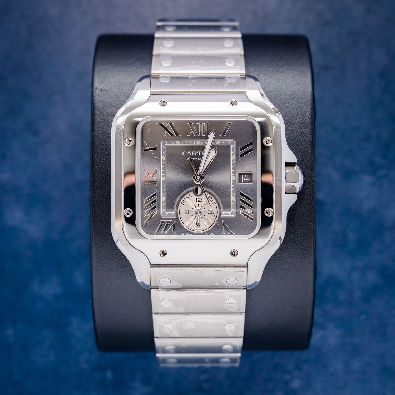 Cartier Santos 42MM (WSSA0076) Chrono Dual Time - Charcoal Dial - 2025 Card & Box