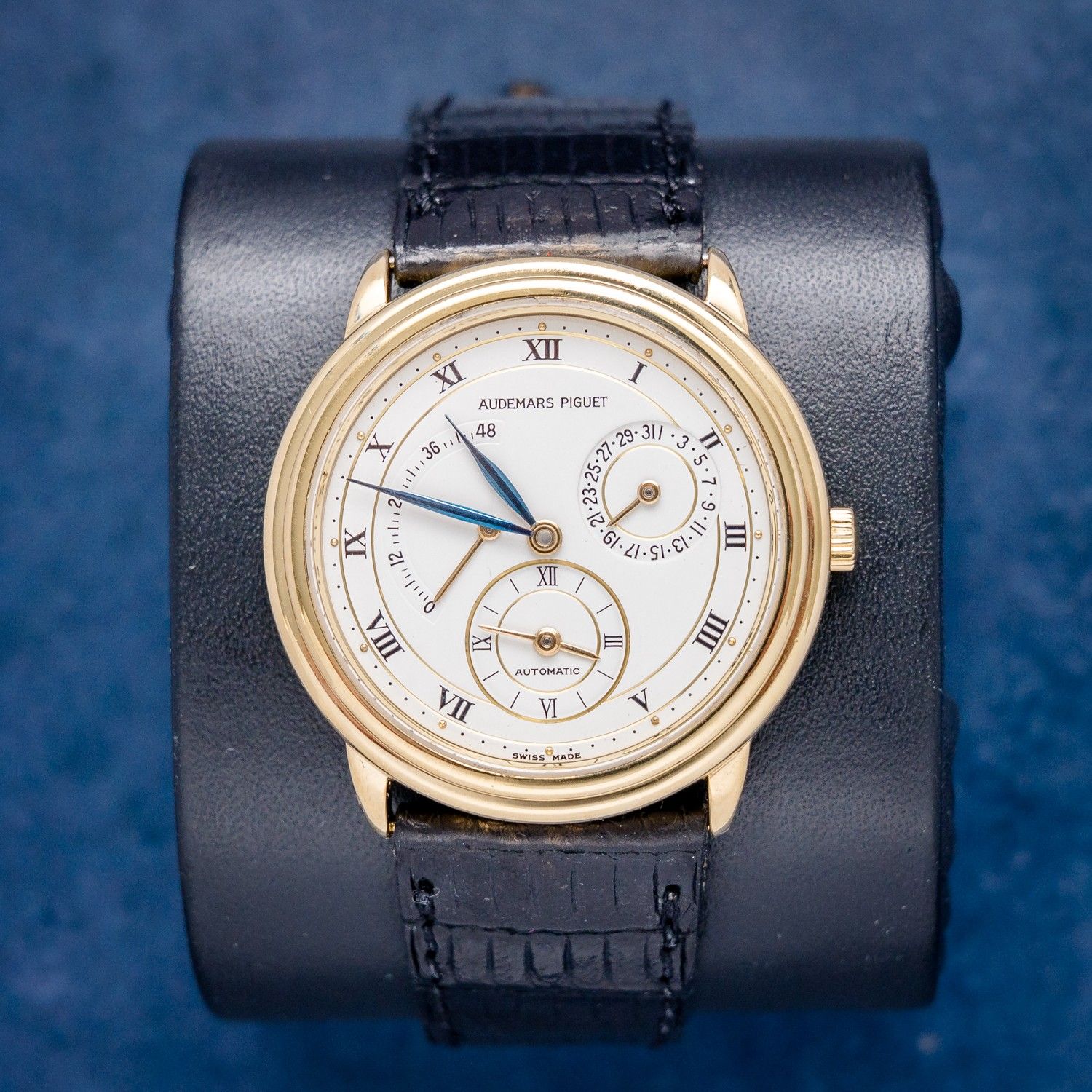 Audemars Piguet 36MM (25685BA) - "Dual Time" Yellow Gold - Black Leather - Automatic - Watch Only