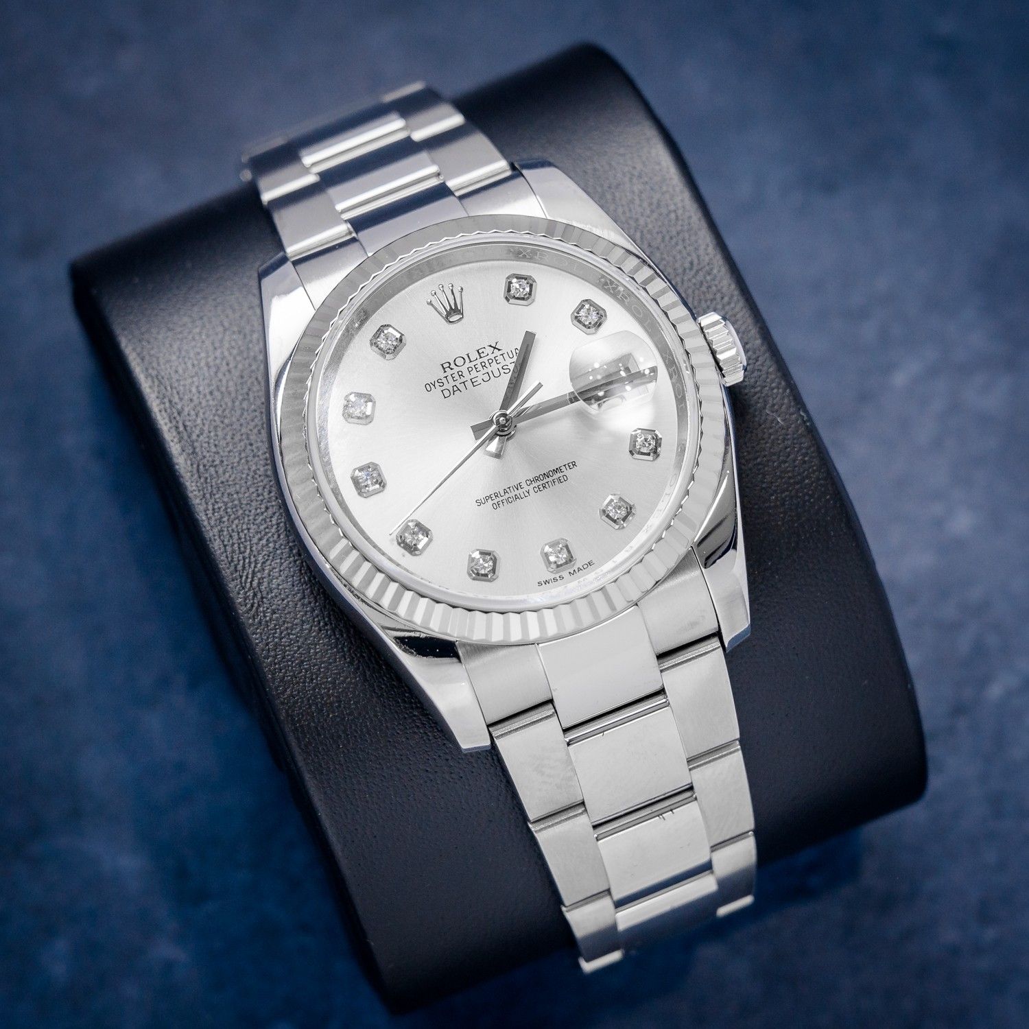 Rolex Datejust 36MM (116234) - Steel - Silver Diamond Dial - Oyster Brac - Watch & Box