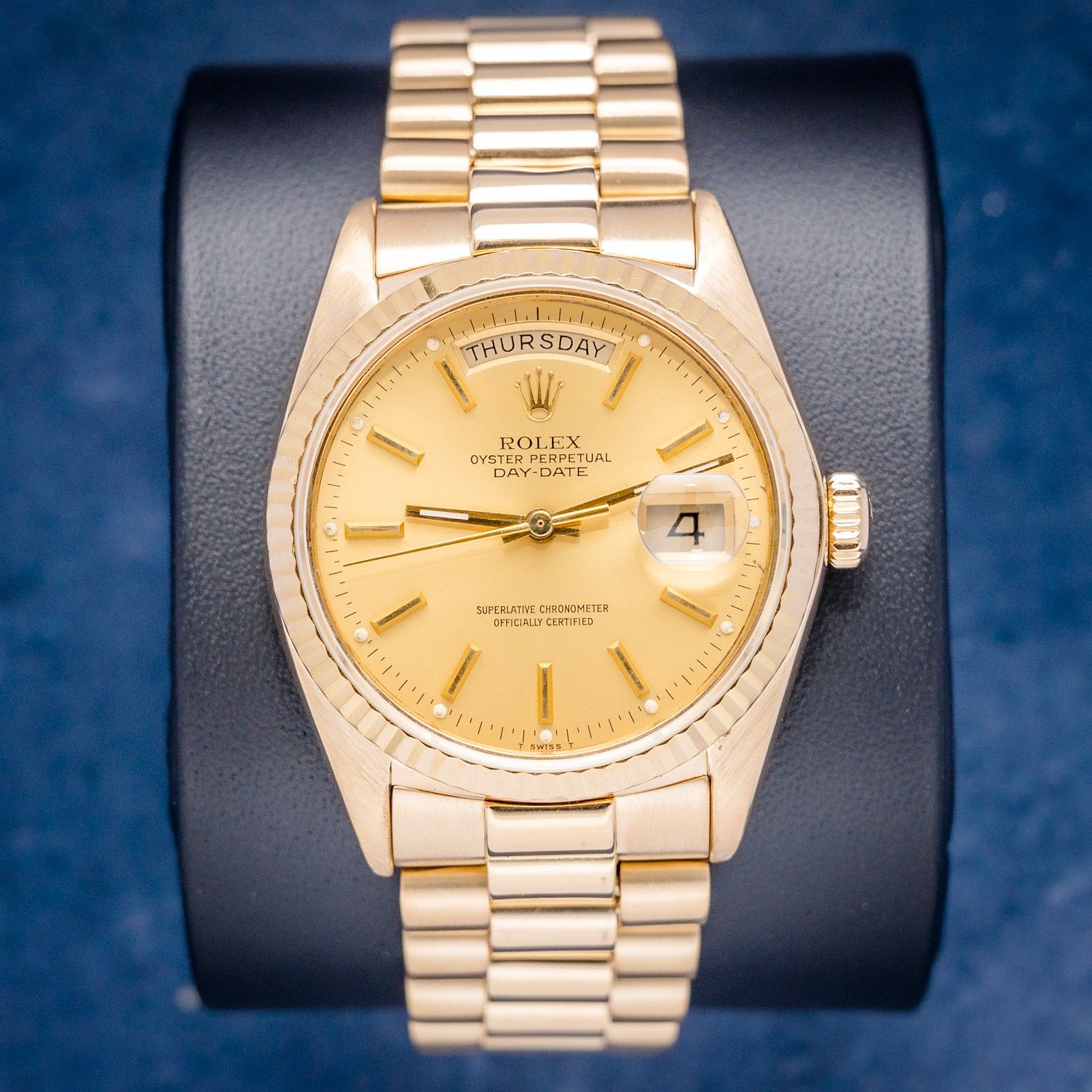 Rolex Day-Date Presidential 36MM (18078) Yellow Gold - Champagne Index Dial - Watch & Box