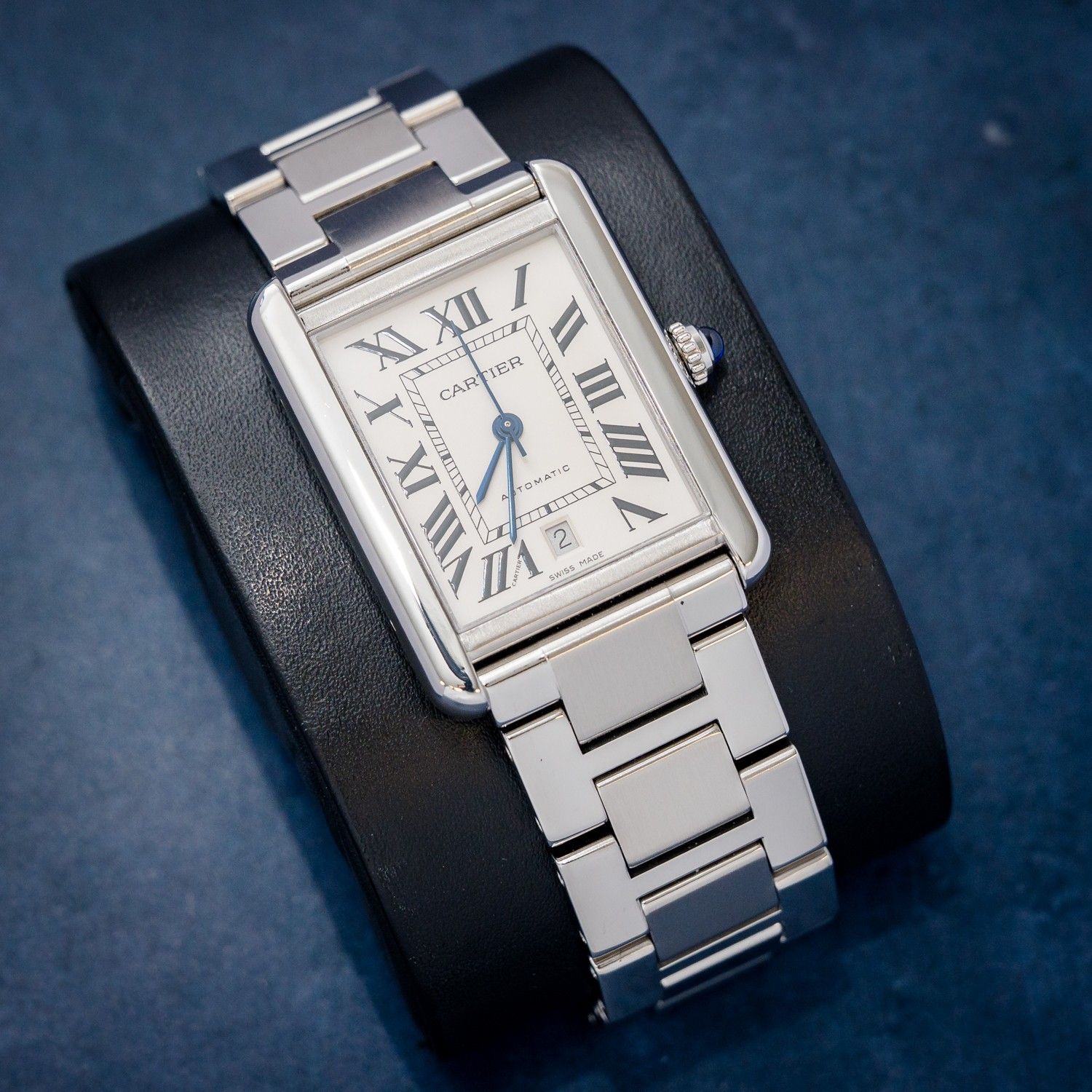 Cartier Tank Solo XL 41MM X 31MM (W5200028) Silver Dial Automatic Date - Watch & Box